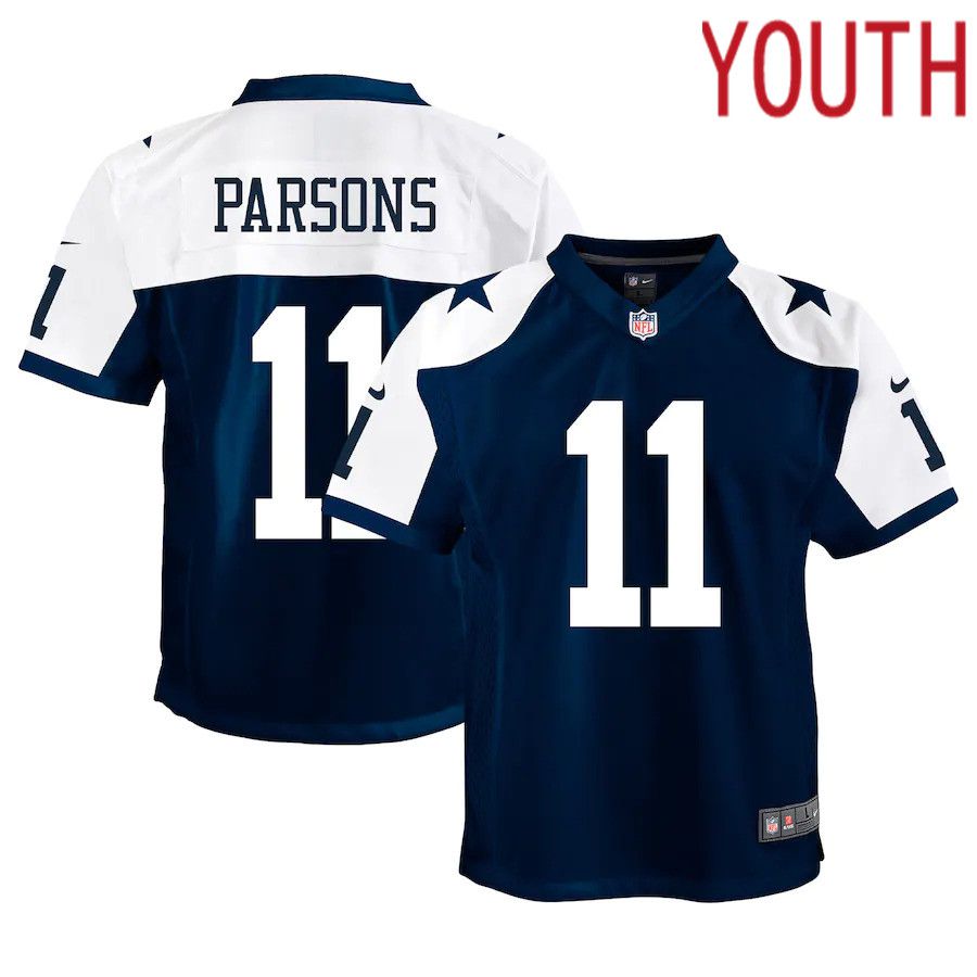 Youth Dallas Cowboys #11 Micah Parsons Nike Navy Alternate Game NFL Jersey